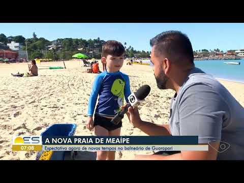 Obra de Engordamento da Praia de Meaípe Cria Nova Praia para Turistas